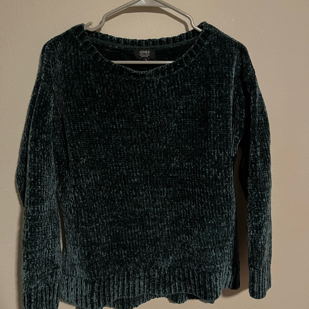 Jones New York Chenille Sweater - Deep Green